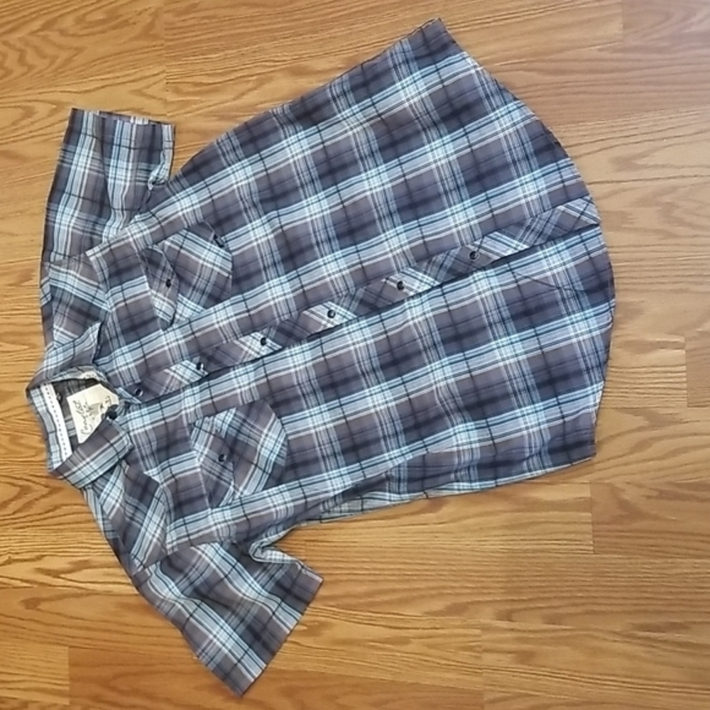 Coastal clothing snap‎ down shirt med
